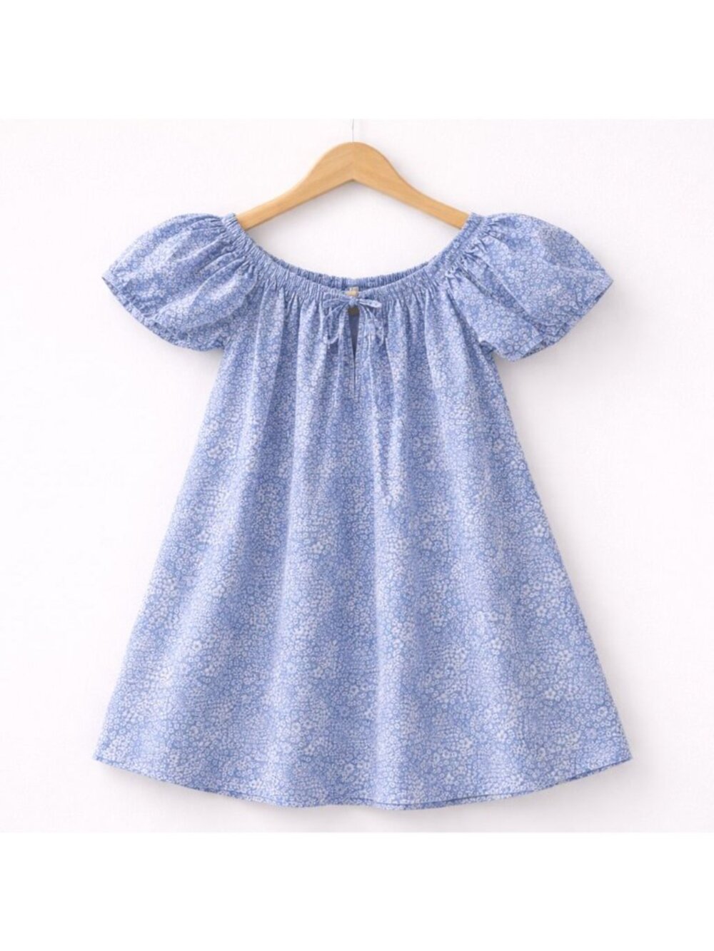 J.Crew Liberty Fabric Floral Dress Girls Size 7 Blue Cottagecore Ruffle Blue